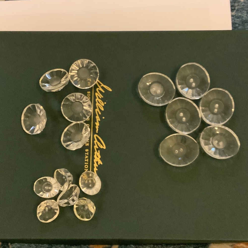 Elegant Crystal like plastic Button Set of 17